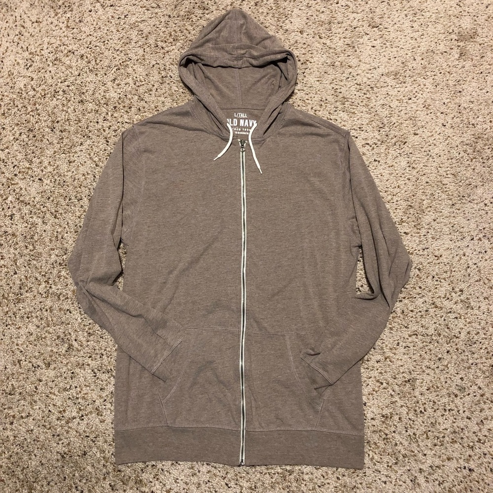 Like new! Beige Old Navy Zip Up Hoodie LT